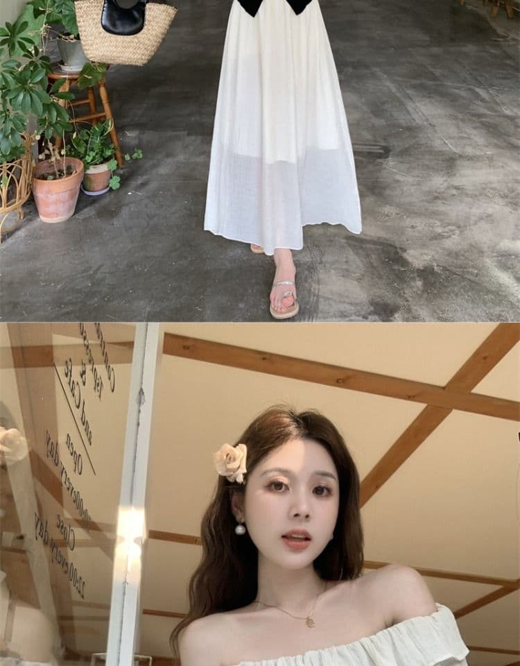 있음 선적 원본 것 빅 사이즈 여성 의류 마이크로 지방 소녀 착용 가져 가라. 여름 프랑스식 품격 오프숄더 티셔츠 상세 이미지 9