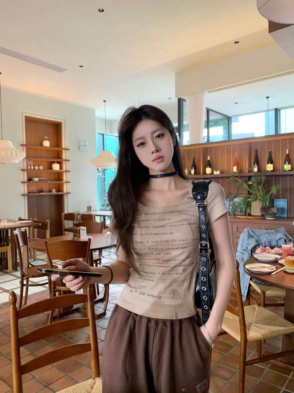 있음 선적 와 사고 방식 아메리칸 레트로 u 칼라 반팔 티셔츠 여름 핫걸 몸매 가꾸기 슬림해 보이는 디자인 센스 맨위 상세 이미지 11