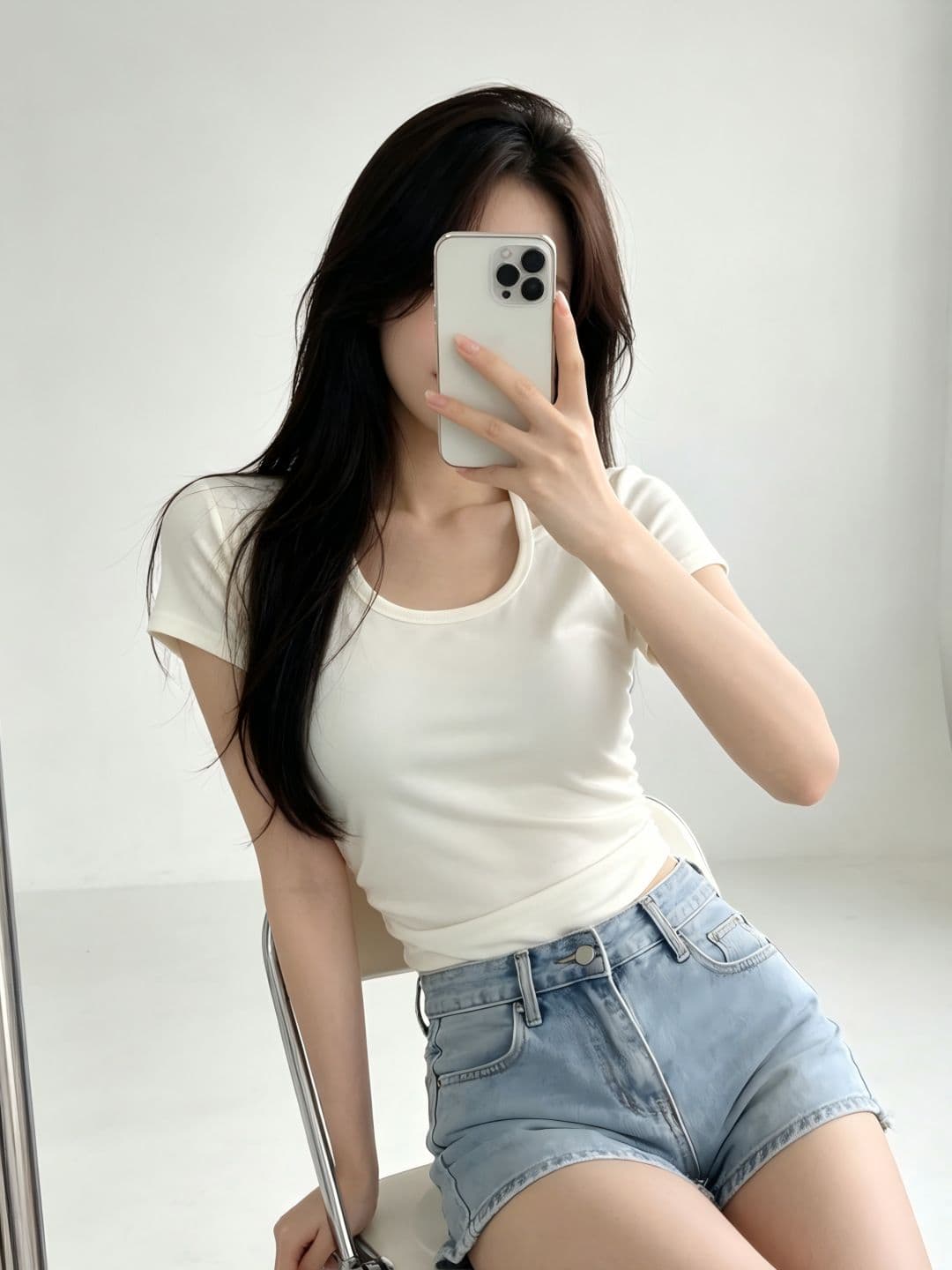 있음 선적 행침 목 반팔 티셔츠 여성 여름 새로운 한국 스타일 디자인 센스 작은 대중 불규칙 몸매 가꾸기 섹시함 맨위 상세 이미지 25