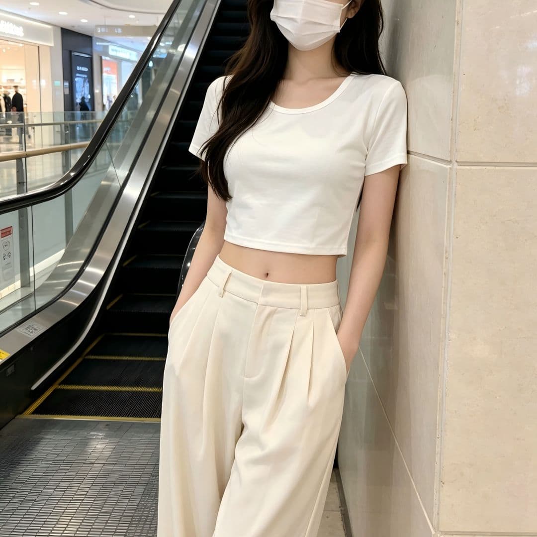 있음 선적 반팔 티셔츠 여성 여름 새로운 한국 스타일 순수한 욕망 바람 핫걸 몸매 가꾸기 쇼트 스타일 이슬 뼈의 섹시함 긍정적 인 어깨 의류 상세 이미지 5
