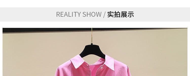 있음 선적 긴팔 여성 셔츠 가을 새로운 한국 스타일 루즈핏 외국 가스 캐주얼 셔츠 맨위 재킷 자외선 차단 여성 상세 이미지 13