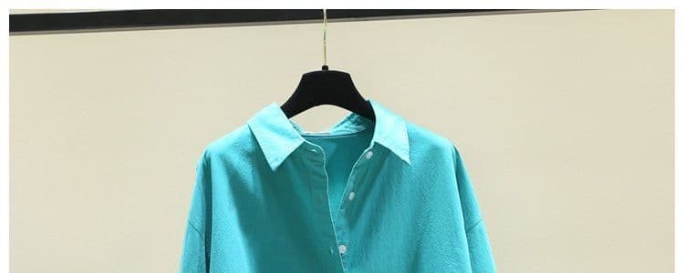 있음 선적 긴팔 여성 셔츠 가을 새로운 한국 스타일 루즈핏 외국 가스 캐주얼 셔츠 맨위 재킷 자외선 차단 여성 상세 이미지 14
