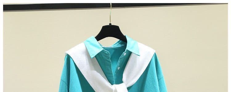 있음 선적 긴팔 여성 셔츠 가을 새로운 한국 스타일 루즈핏 외국 가스 캐주얼 셔츠 맨위 재킷 자외선 차단 여성 상세 이미지 16