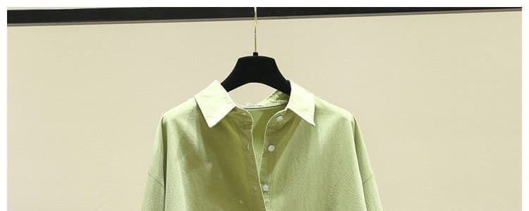있음 선적 긴팔 여성 셔츠 가을 새로운 한국 스타일 루즈핏 외국 가스 캐주얼 셔츠 맨위 재킷 자외선 차단 여성 상세 이미지 36