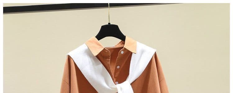 있음 선적 긴팔 여성 셔츠 가을 새로운 한국 스타일 루즈핏 외국 가스 캐주얼 셔츠 맨위 재킷 자외선 차단 여성 상세 이미지 43