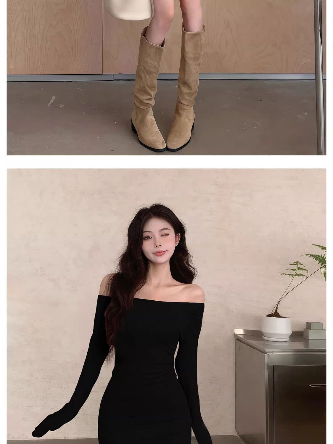핫걸 품격 명문 여성 한 단어 드레스 만나는 긴팔 가을 겨울 새로운 몸매 가꾸기 슬림해 보이는 몸매 가꾸기 타이트 스커트 짧은 치마 상세 이미지 8
