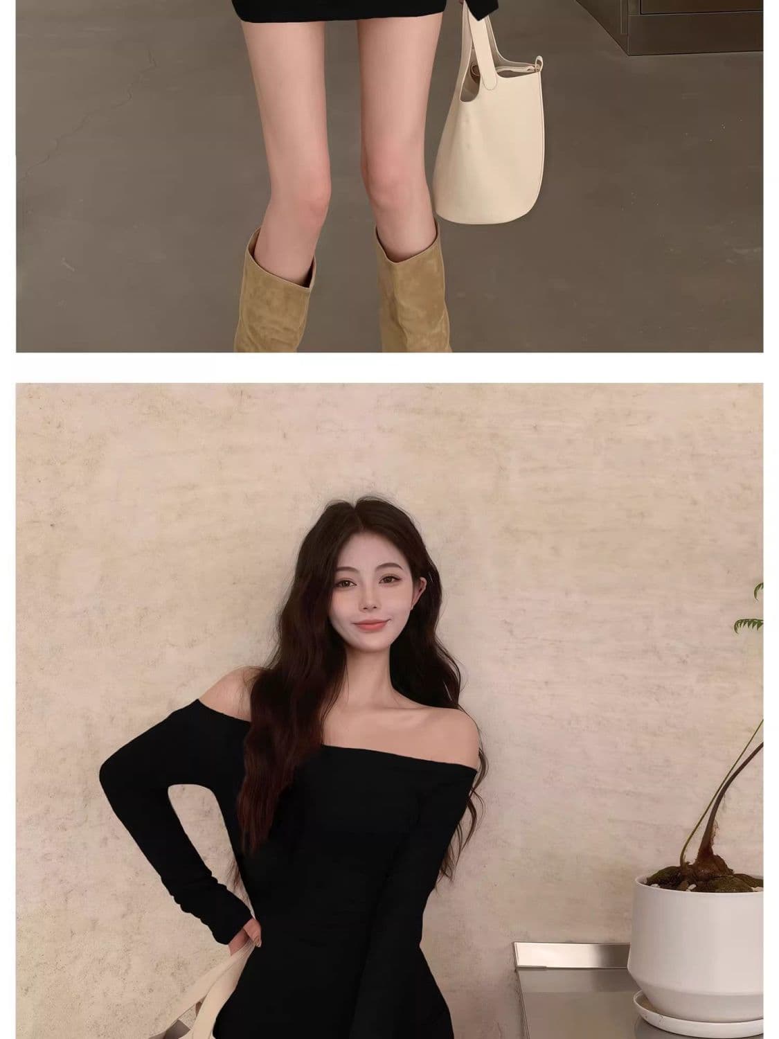 핫걸 품격 명문 여성 한 단어 드레스 만나는 긴팔 가을 겨울 새로운 몸매 가꾸기 슬림해 보이는 몸매 가꾸기 타이트 스커트 짧은 치마 상세 이미지 9