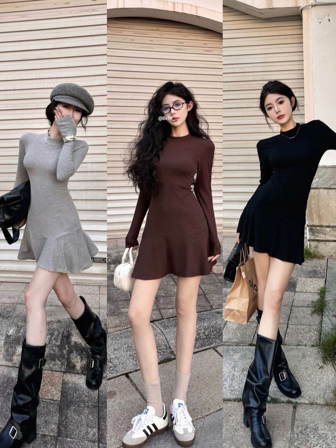 프릴 반하이넥 허리 수축 여성 드레스 가을 겨울 디스플레이 몸 타이트 스커트 작은 엄마 인어 꼬리 스커트 만나는 인사이드 가져 가라. 치마 상세 이미지 13