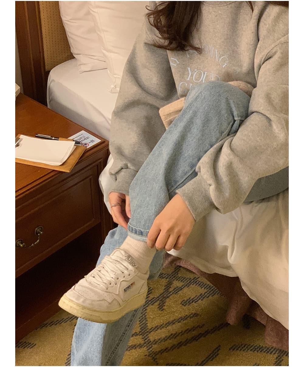얇은 스타일 털이 있는 한국 스타일 하라주쿠 bf 풀오버 라운드 넥 후드티 여자 학생 소금 부서 루즈핏 맨위 가을 겨울철 재킷 상세 이미지 7