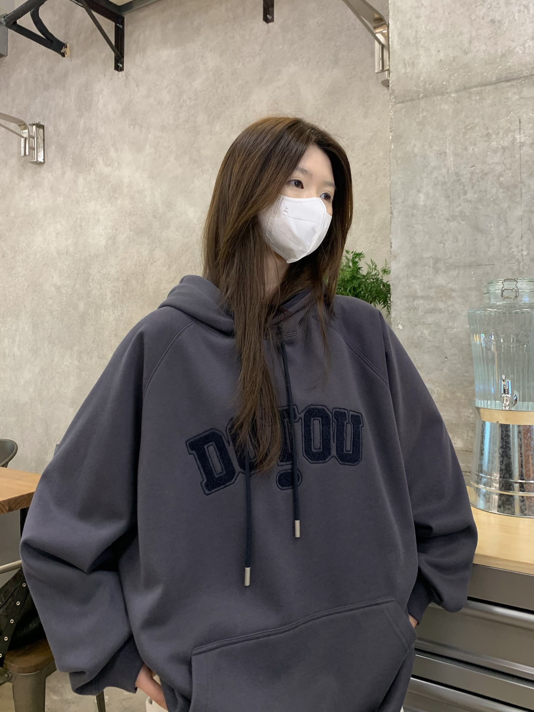 얇은 스타일 털이 있는 한국 스타일 하라주쿠 bf 풀오버 후드 티 스웨터 여자 학생 소금 부서 루즈핏 맨위 가을 겨울철 재킷 이미지 2