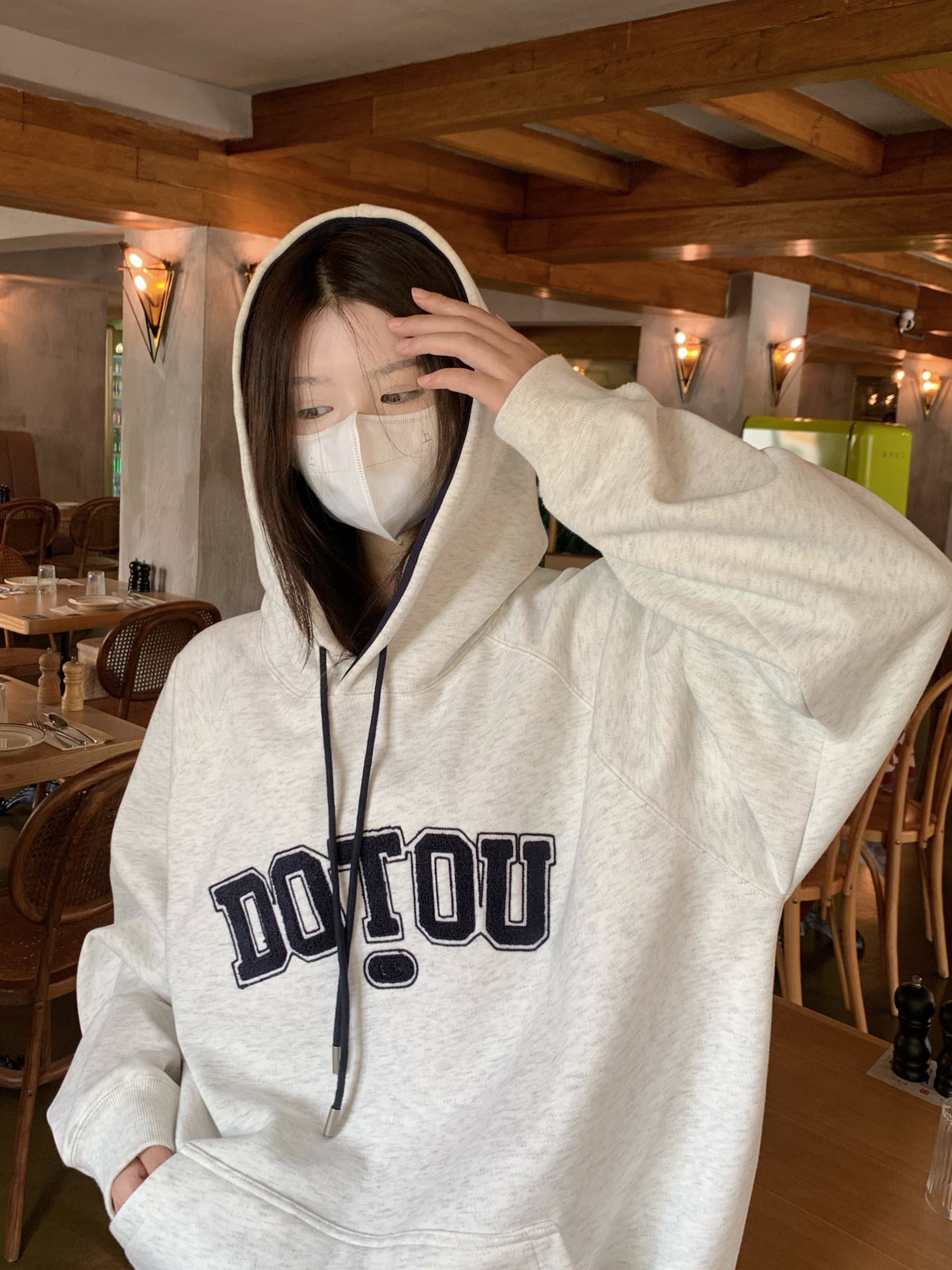 얇은 스타일 털이 있는 한국 스타일 하라주쿠 bf 풀오버 후드 티 스웨터 여자 학생 소금 부서 루즈핏 맨위 가을 겨울철 재킷 상세 이미지 10