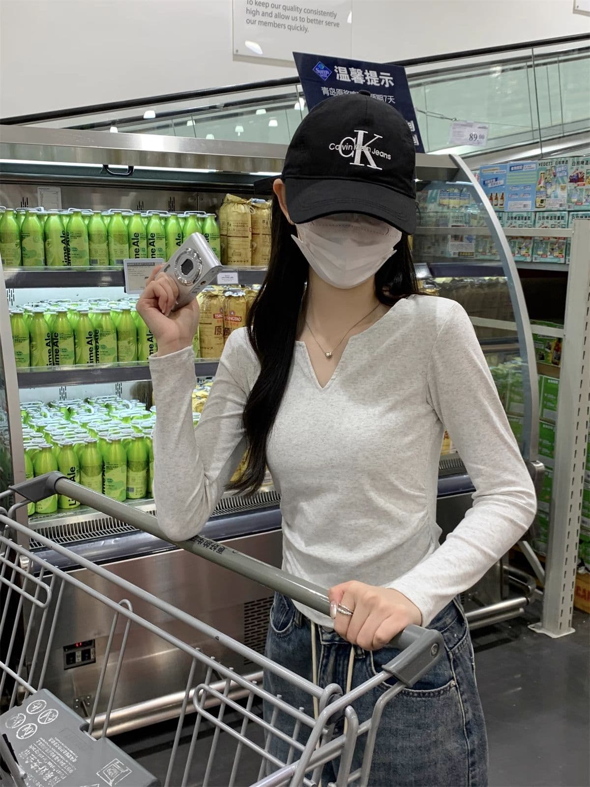40 1 1 리브 면 펌프 Pleat 수신 벨트 가슴 패드 기본 셔츠 여성 긴 소매 티셔츠 인사이드 가져 가라. 가을 가을 겨울 맨위 상세 이미지 32