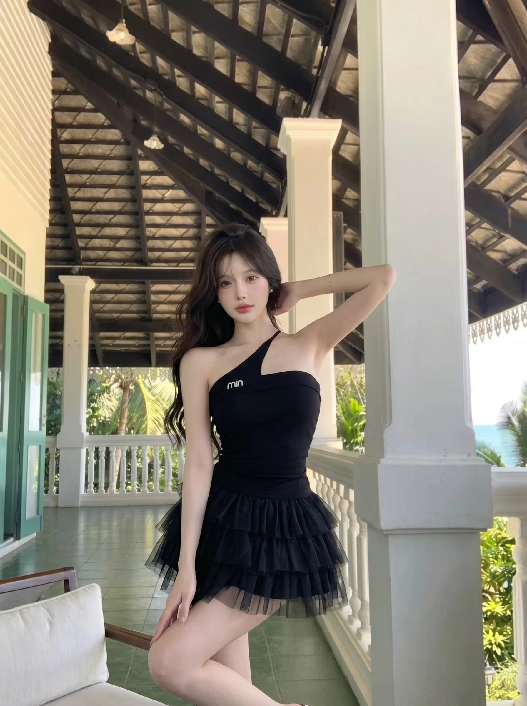 실사 정가 2026 여름 새로운 허리 수축 슬림해 보이는 순수한 욕망 바람 디자인 센스 민소매 조끼 상세 이미지 7