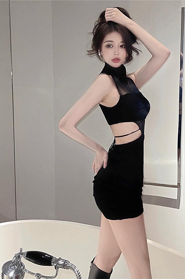실사 2026 다용도 품격 달콤한 매운맛 순수한 욕망 타이트 종류 미니 스커트 섹시함 시스루 레이스 조각 이슬 허리 드레스 상세 이미지 5