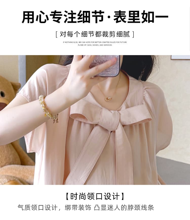 실사 새로운 임산부 여름 드레스 루즈핏 빅 사이즈 순면 임산부 드레스 한국 스타일 게으른 출산 스커트 상세 이미지 6
