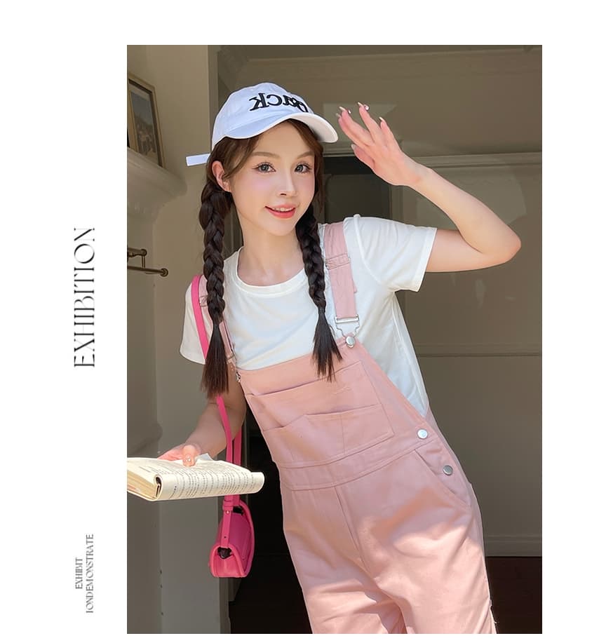 도파민 학생 새로운 클래스 서비스 팀 서비스 클래식 핏 스타일 루즈핏 워크웨어 멜빵 바지 세트 여성 캐주얼 바지 상세 이미지 33