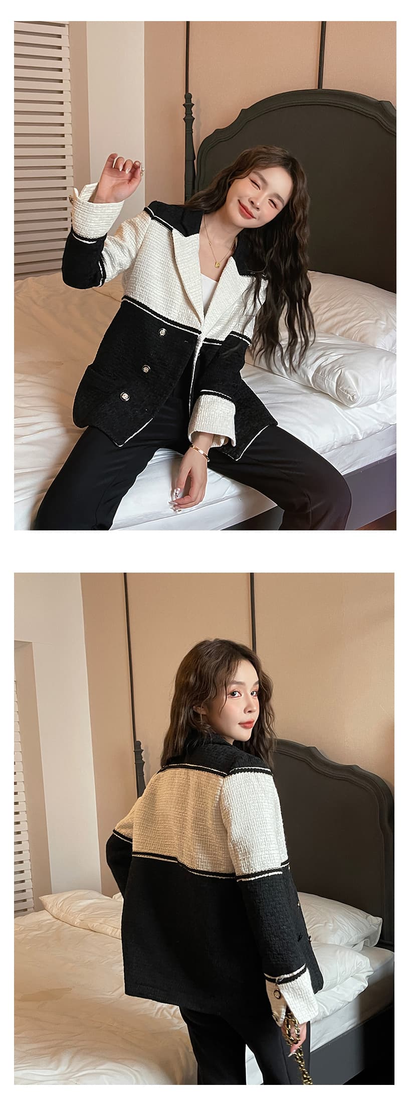 프랑스식 chic 작은 샤넬 스타일 여성 코트 봄 작은 대중 Chic 디자인 고급 센스 작은 키 정장 상세 이미지 7