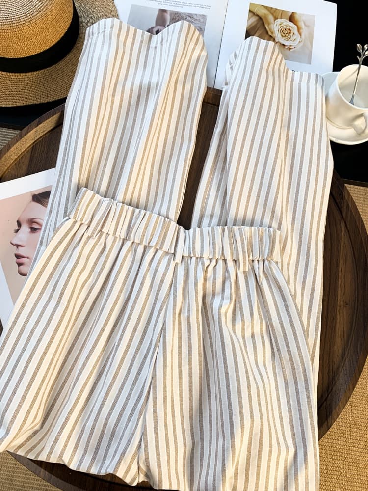가을 겨울 의류 카키 색 스트라이프 캐주얼 정장 바지 여자 학생 새로운 다용도 출퇴근 롱 바지 트렌디 상세 이미지 11