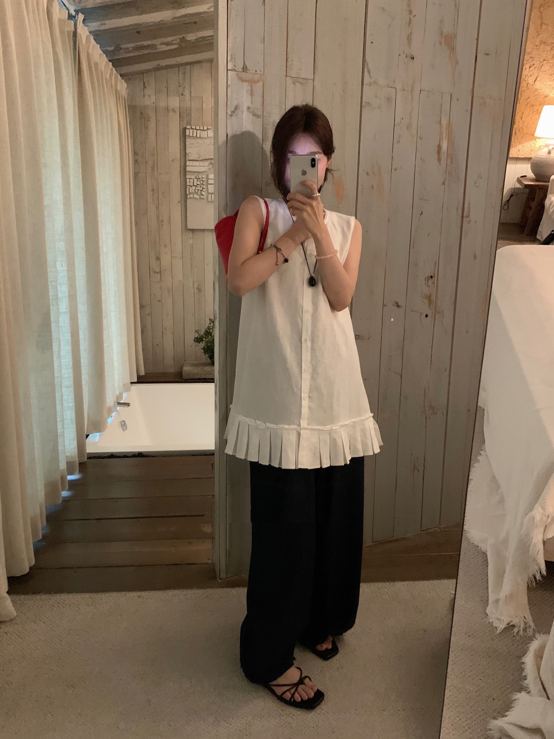 있음 선적 chic 다용도 작은 대중 패션 싱글 줄 버튼 드레스 상세 이미지 3