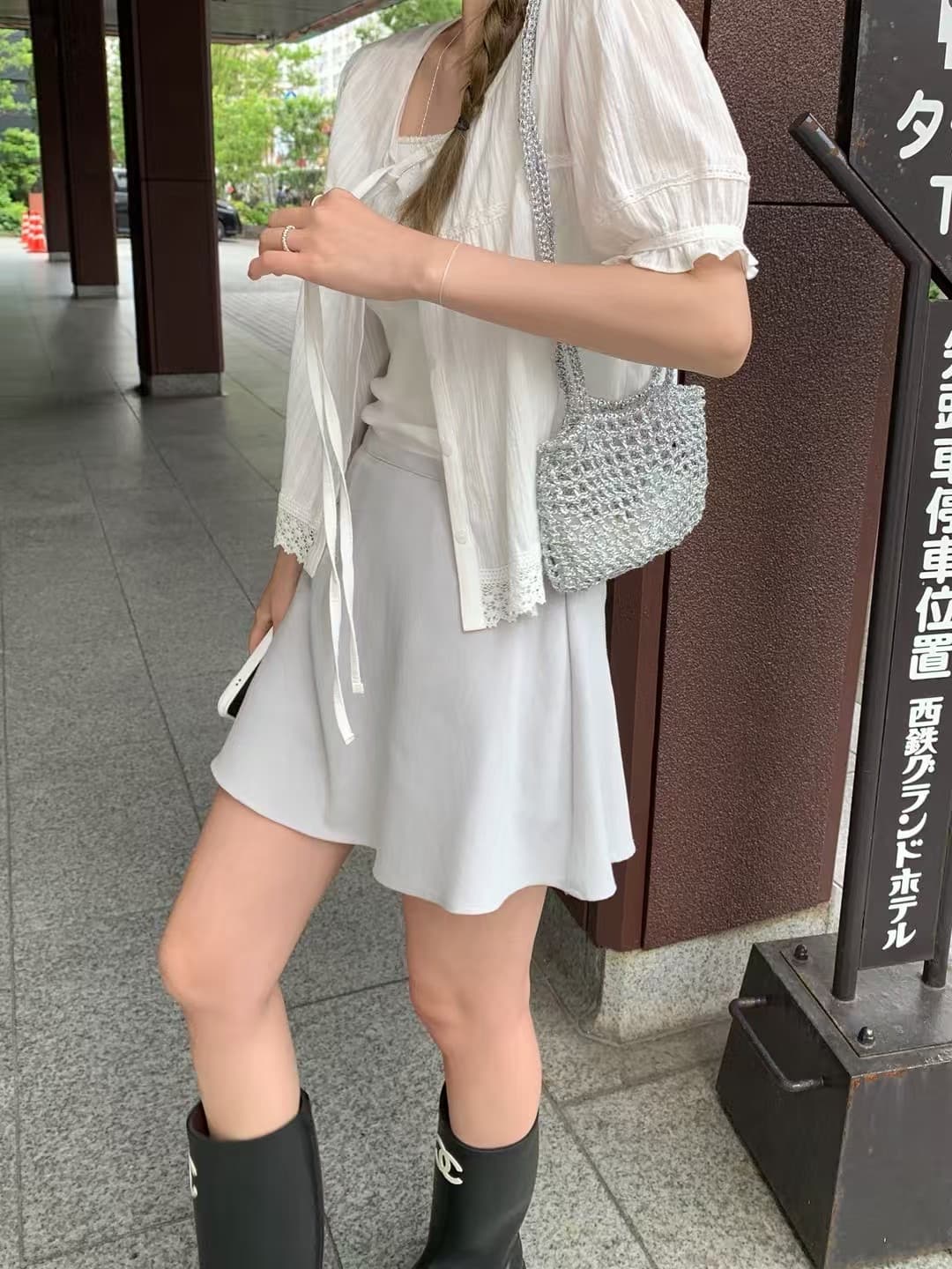 있음 선적 chic 다용도 작은 키 싱글 줄 버튼 셔츠 상세 이미지 11