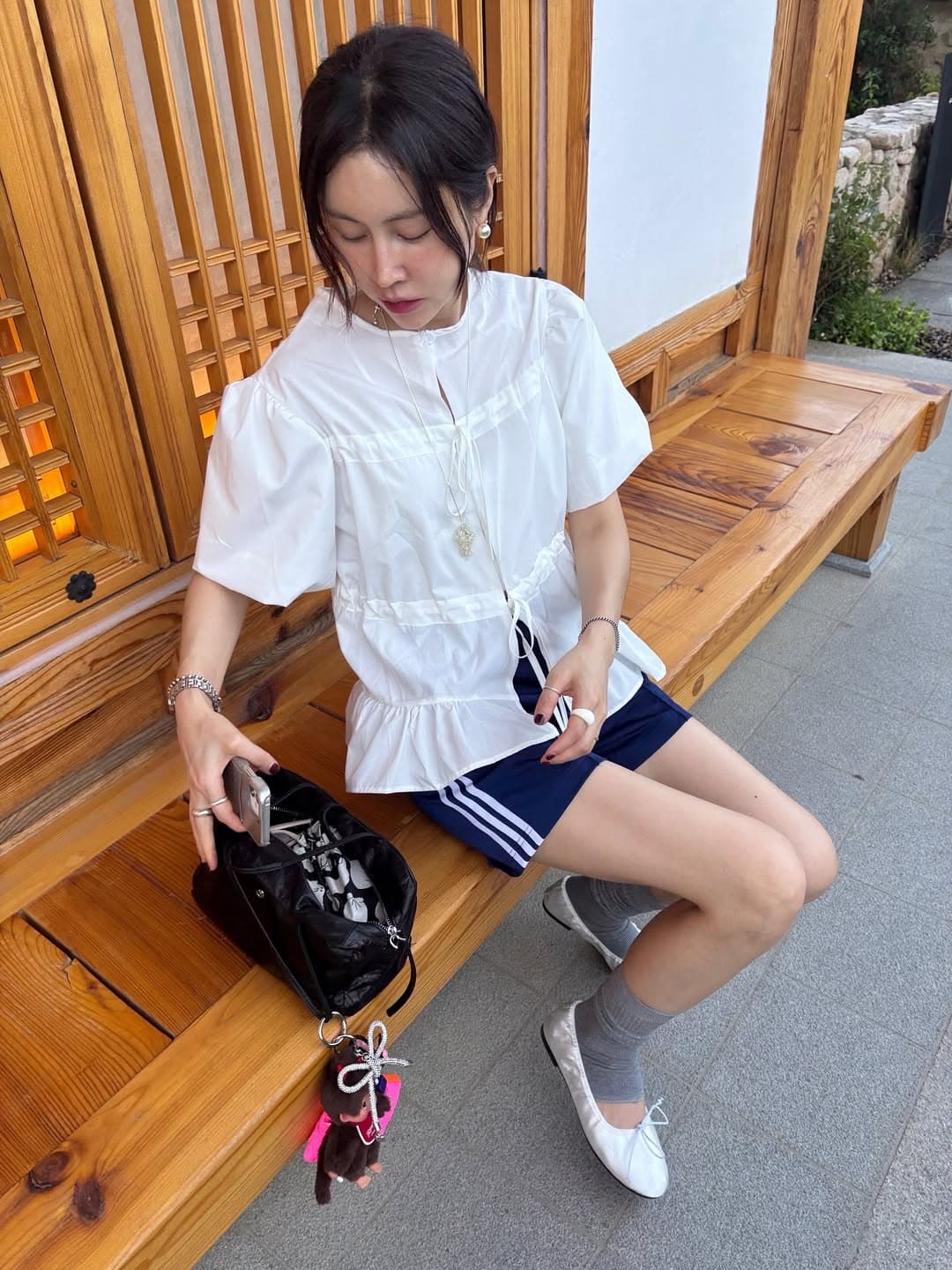 있음 선적 다용도 작은 대중 패션 랜턴 거품 소매 연령 감소 슬림해 보이는 셔츠 상세 이미지 1