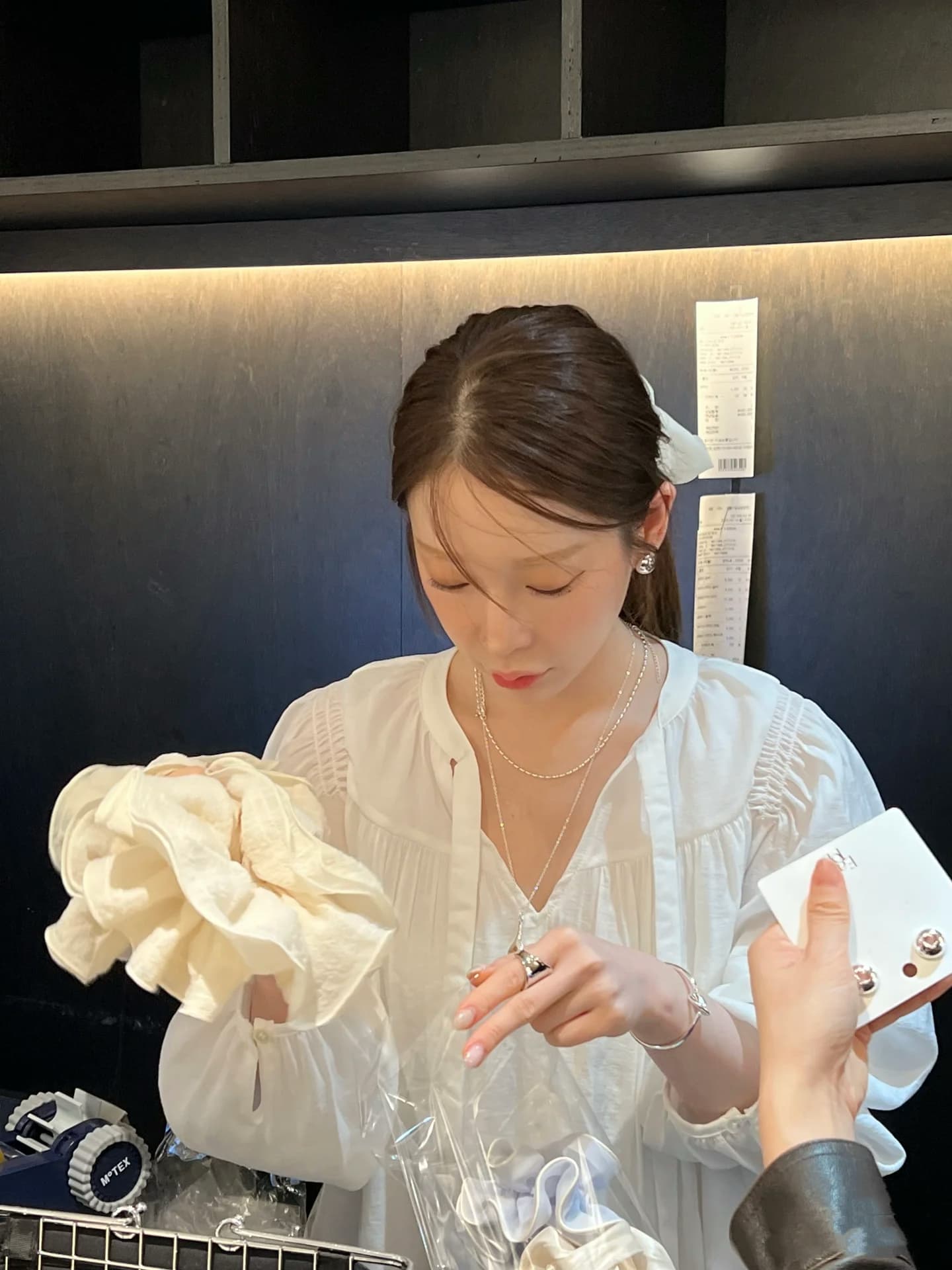 있음 선적 chic 다용도 작은 대중 패션 리본 단색 드레스 상세 이미지 3