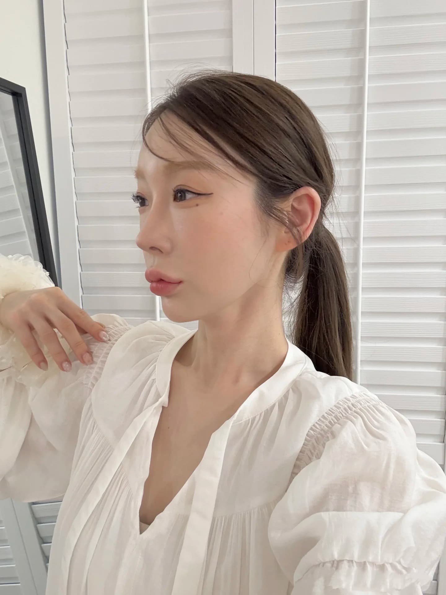있음 선적 chic 다용도 작은 대중 패션 리본 단색 드레스 상세 이미지 4