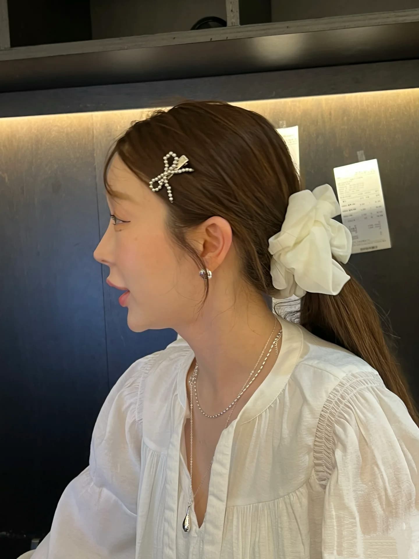 있음 선적 chic 다용도 작은 대중 패션 리본 단색 드레스 상세 이미지 5