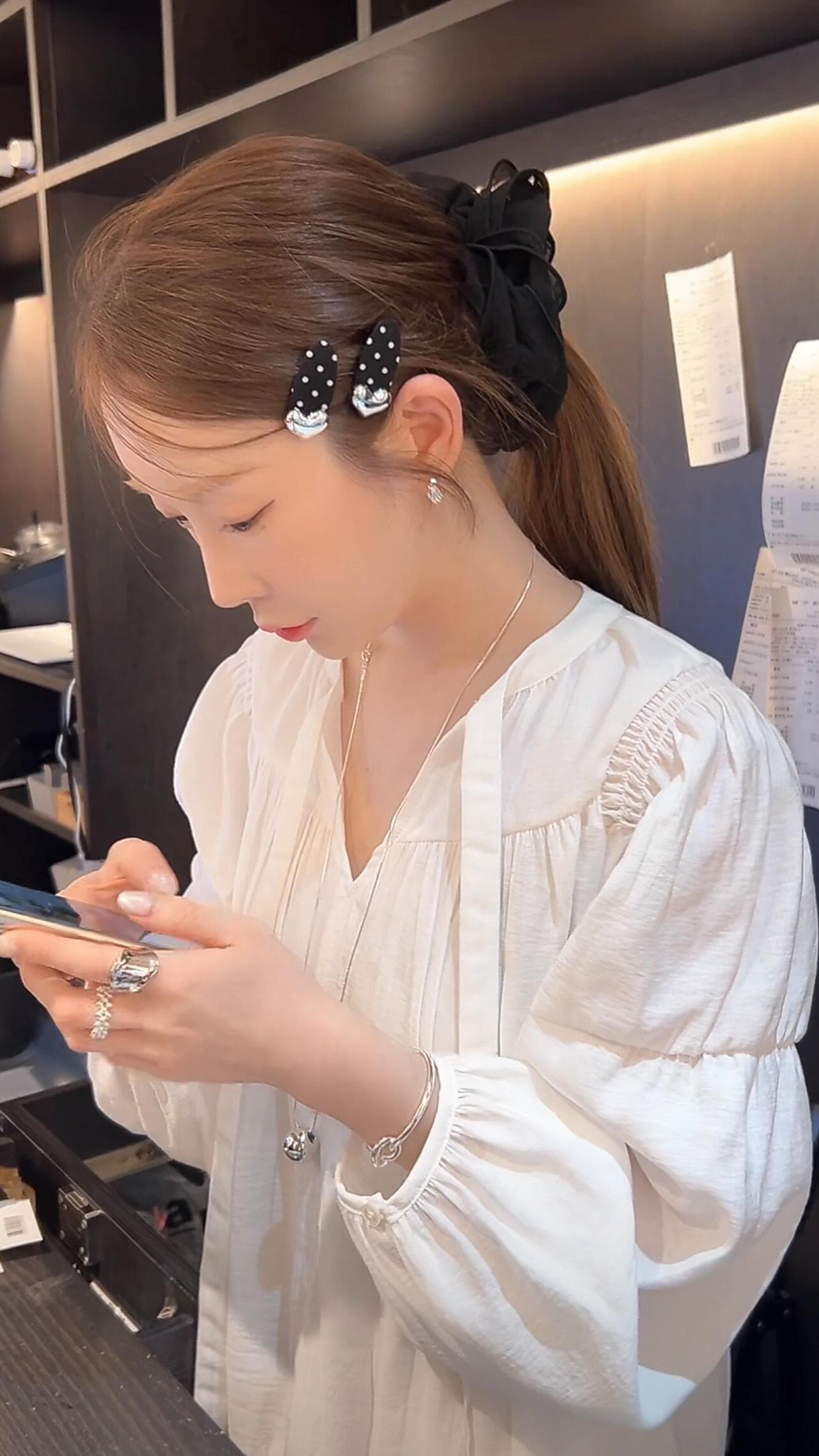 있음 선적 chic 다용도 작은 대중 패션 리본 단색 드레스 상세 이미지 8
