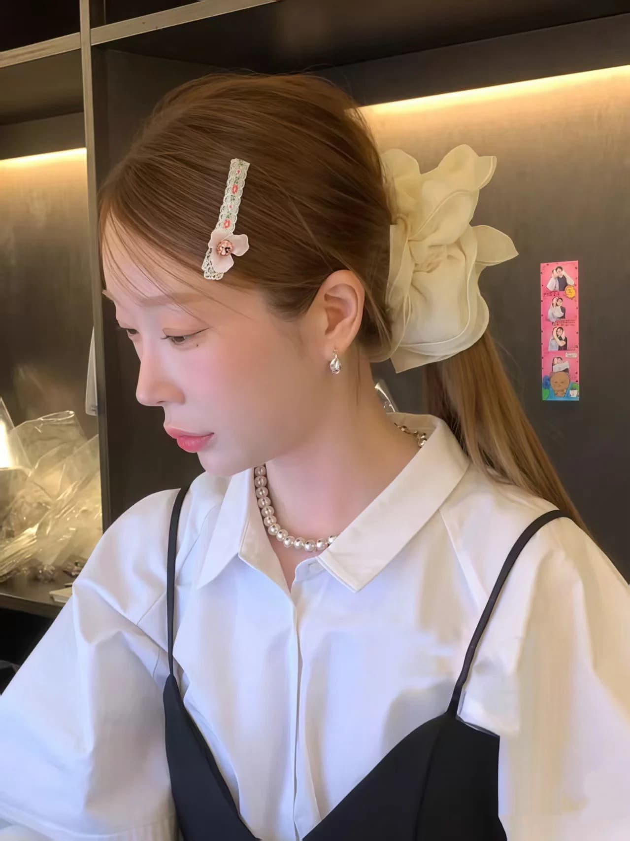 있음 선적 chic 다용도 작은 대중 패션 캐주얼 단색 셔츠 투피스 조끼 상세 이미지 3