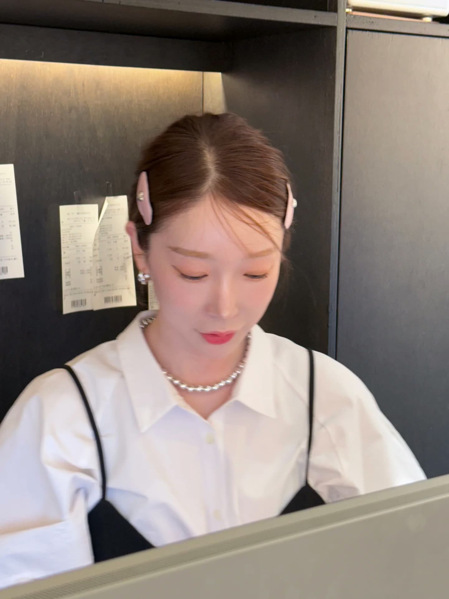 있음 선적 chic 다용도 작은 대중 패션 캐주얼 단색 셔츠 투피스 조끼 상세 이미지 11