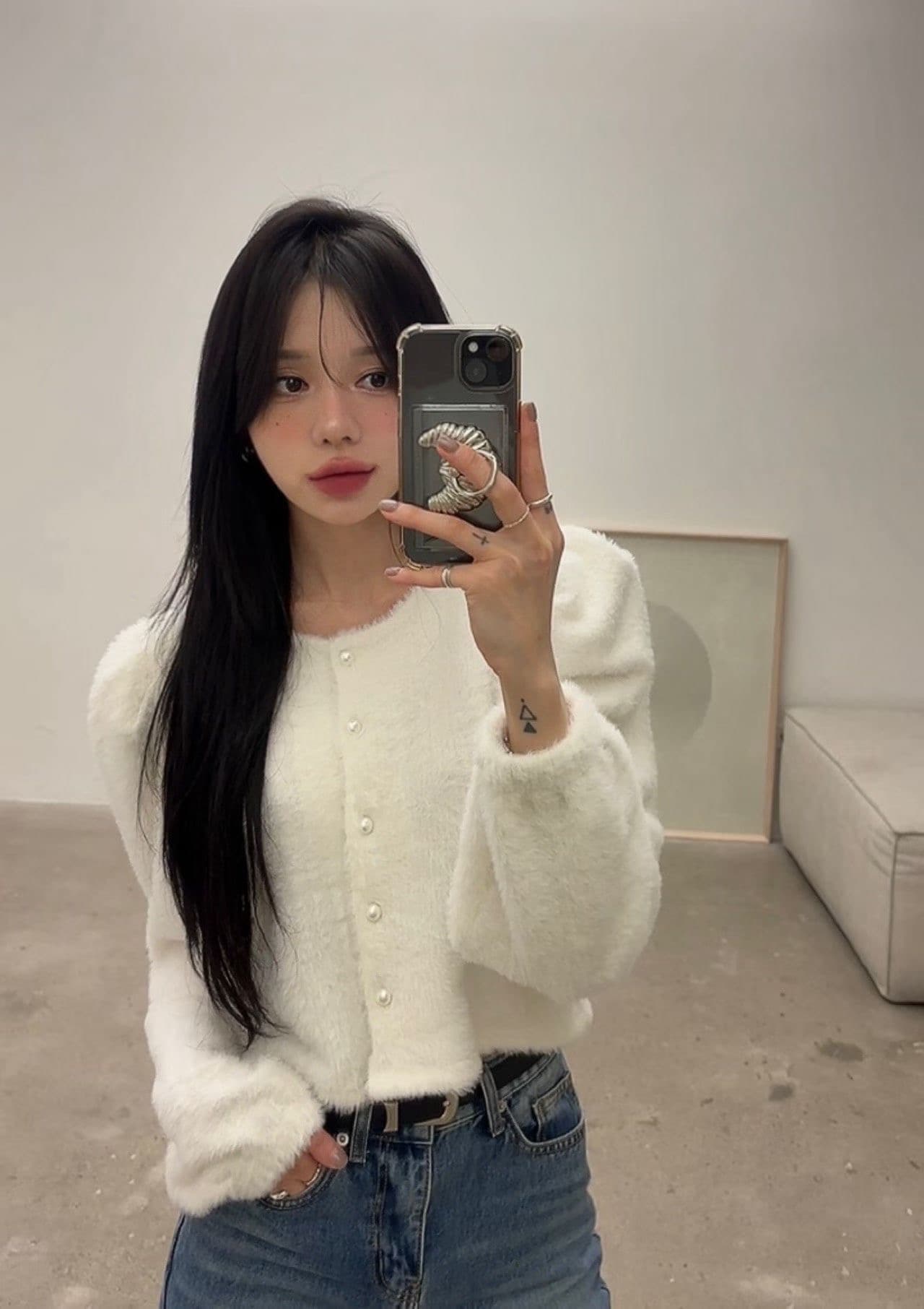 있음 선적 한 부서 다용도 chic 이른 봄 모피 센스 작은 대중 패션 싱글 줄 버튼 재킷 이미지 2