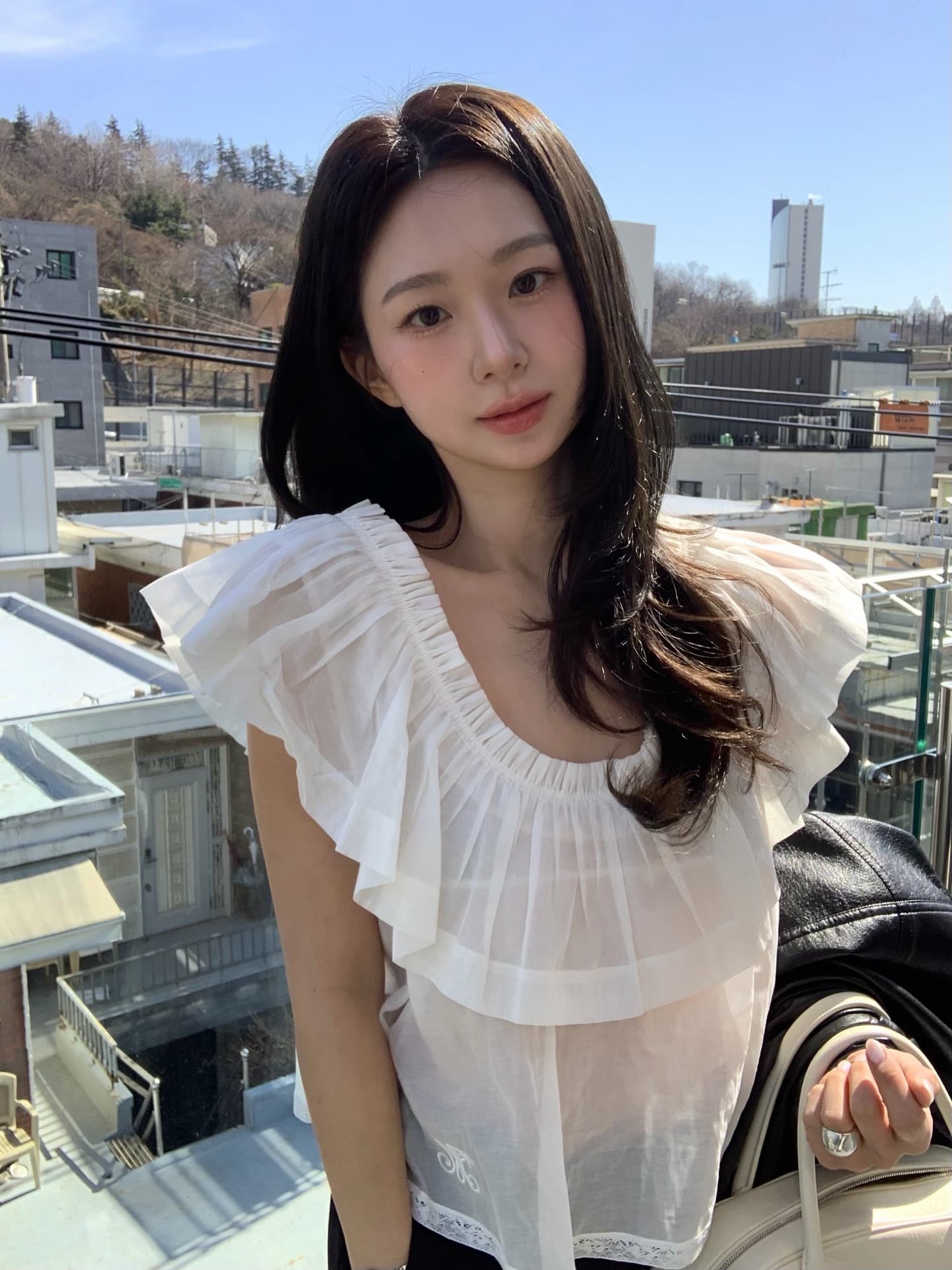 있음 선적 보 주님 작은 대중 얇고 가벼운 라운드 넥 폴로 칼라 맨위 상세 이미지 1