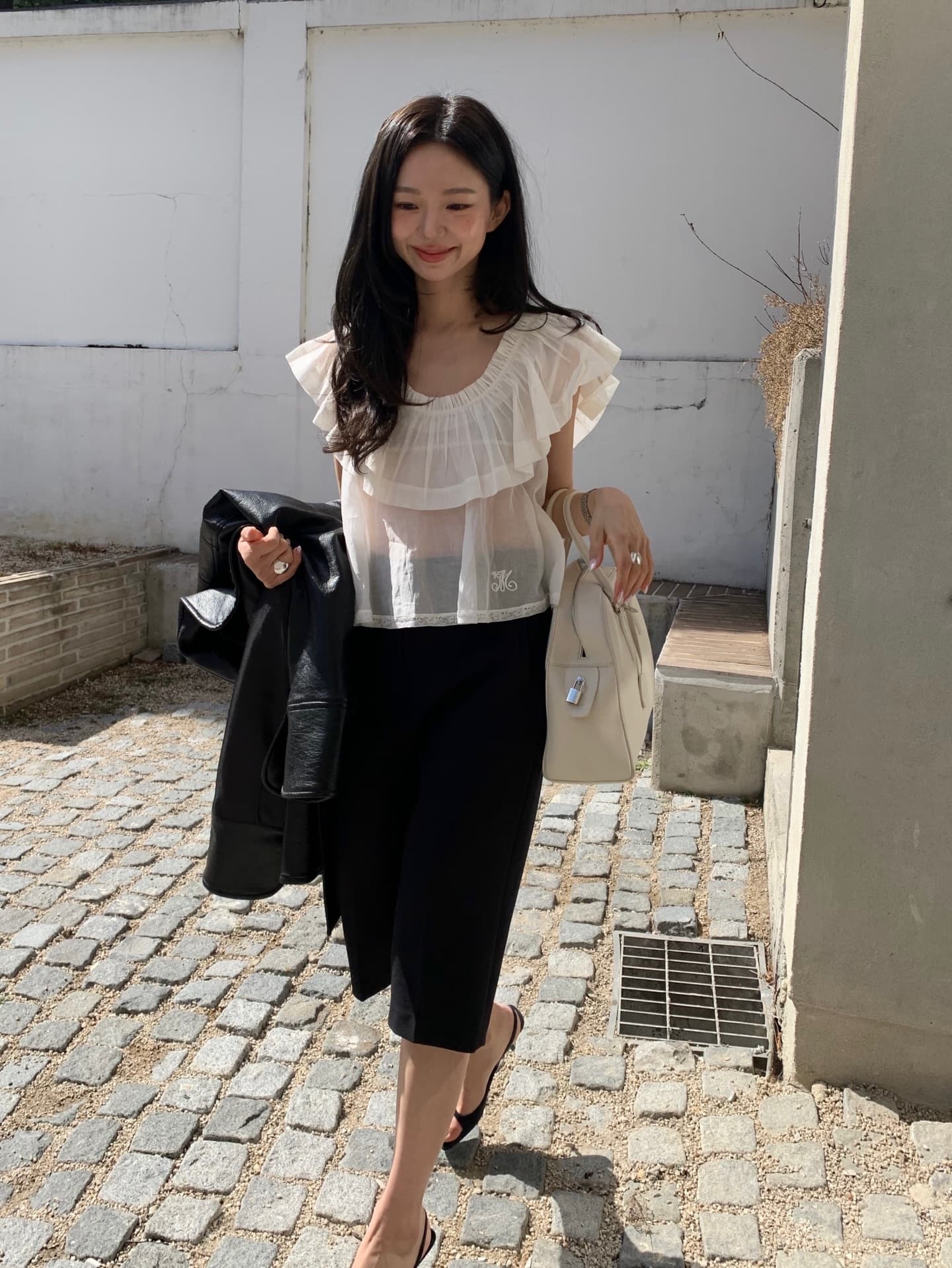 있음 선적 보 주님 작은 대중 얇고 가벼운 라운드 넥 폴로 칼라 맨위 상세 이미지 4