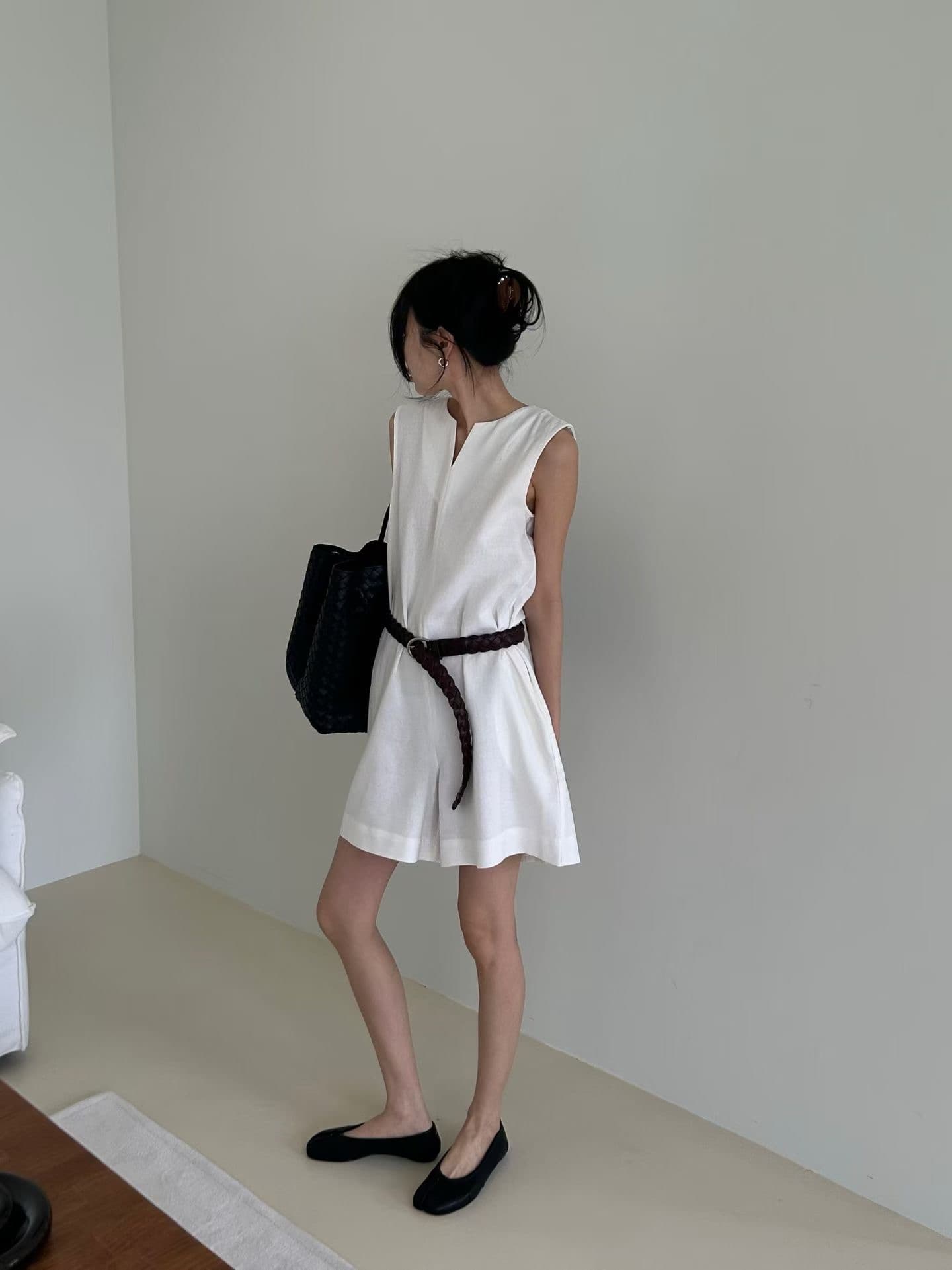 있음 선적 다용도 V넥 패션 올인원 바지 캐주얼 바지 상세 이미지 1