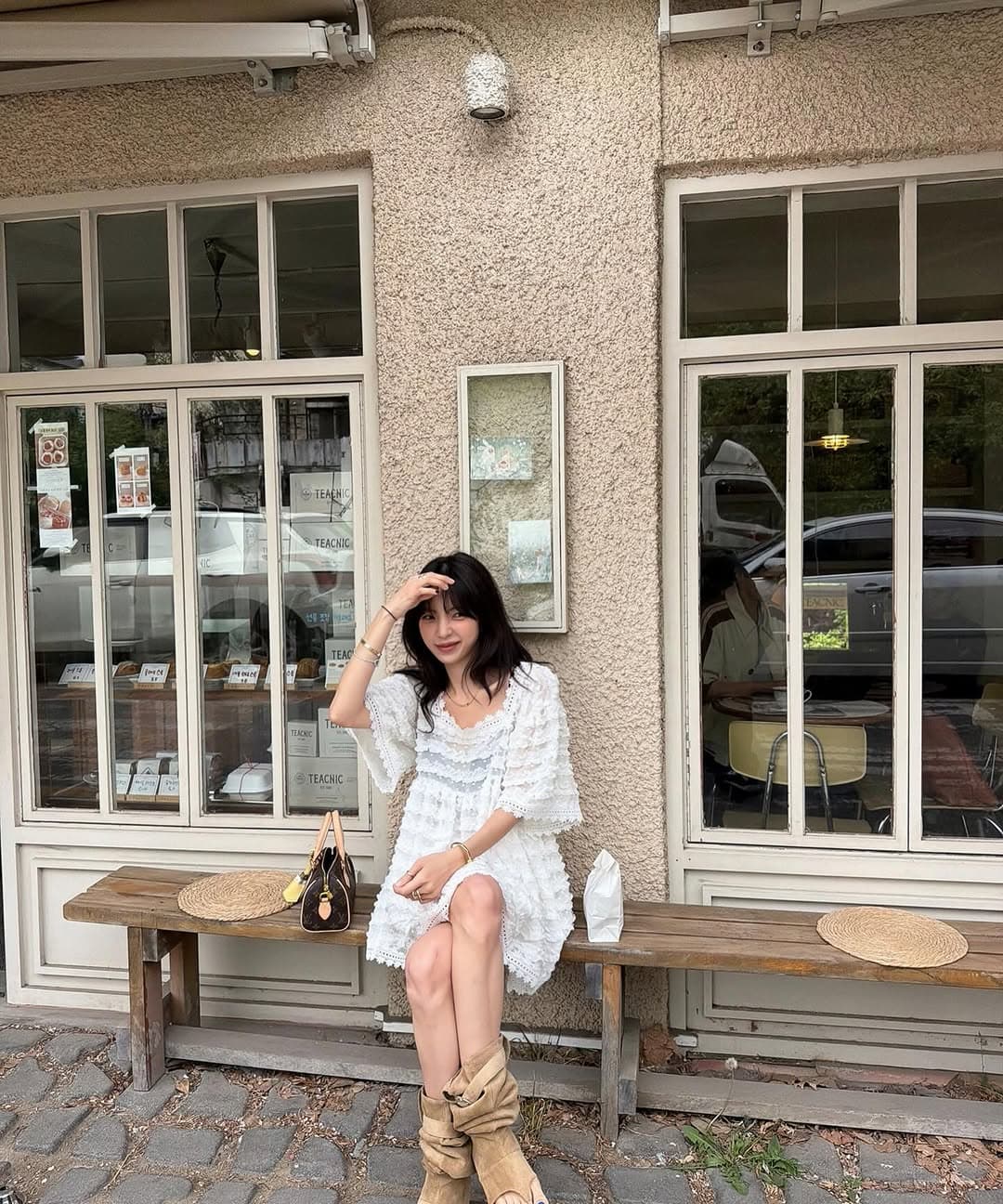 무거운 작업 쉬폰 레이스 레이스 반팔 맨위 색상 추가 상세 이미지 18