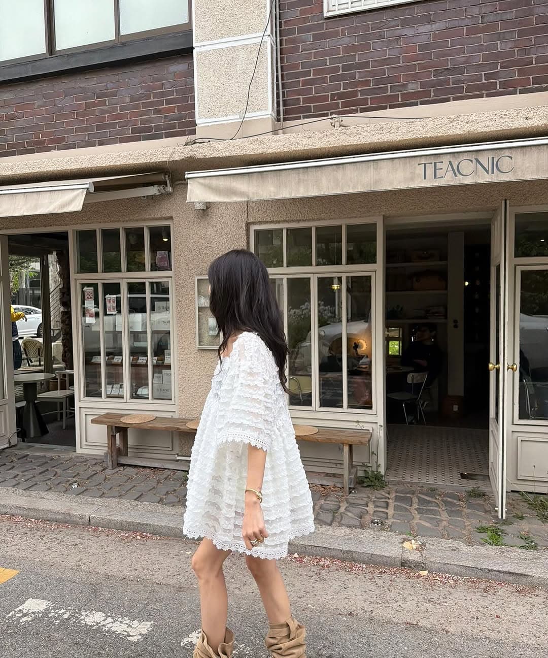 무거운 작업 쉬폰 레이스 레이스 반팔 맨위 색상 추가 상세 이미지 20