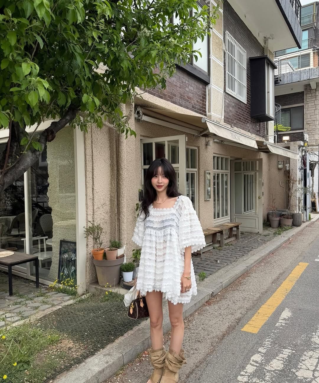 무거운 작업 쉬폰 레이스 레이스 반팔 맨위 색상 추가 상세 이미지 30
