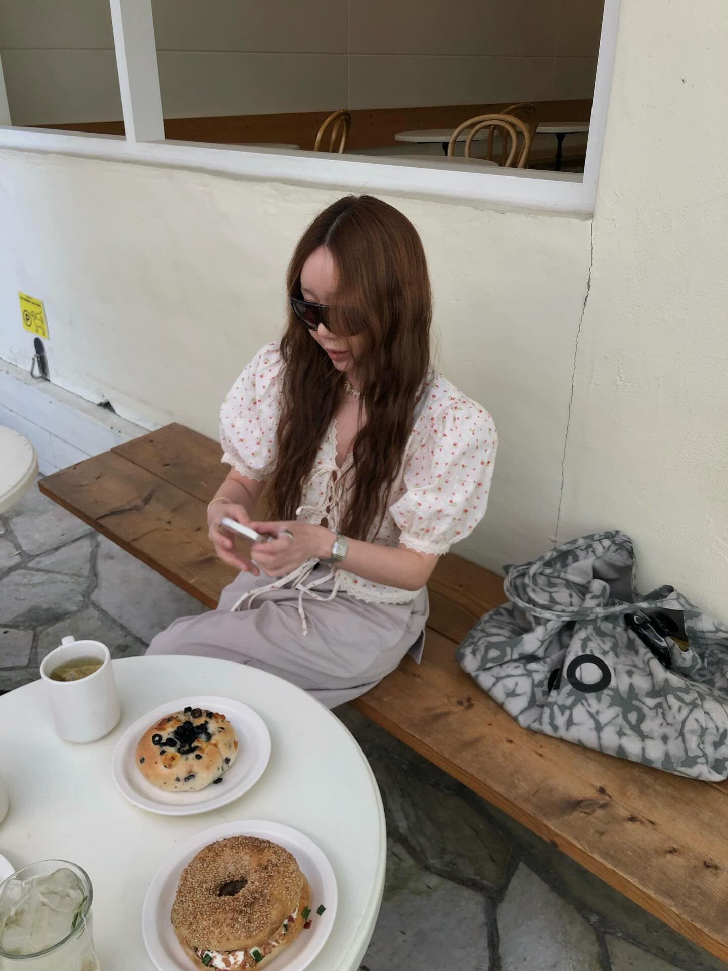 있음 선적 chic 다용도 작은 대중 패션 꽃무늬 셔츠 상세 이미지 18
