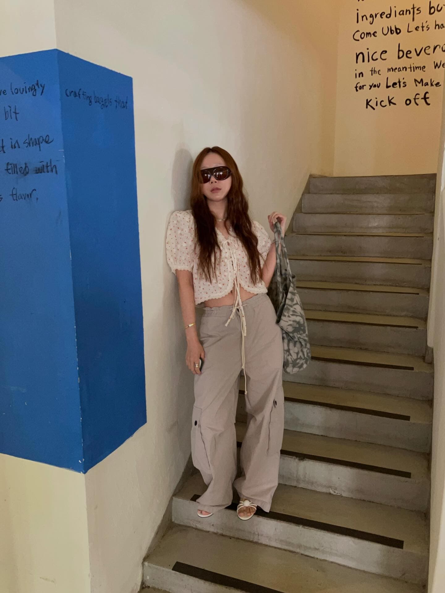 있음 선적 chic 다용도 작은 대중 패션 꽃무늬 셔츠 상세 이미지 28