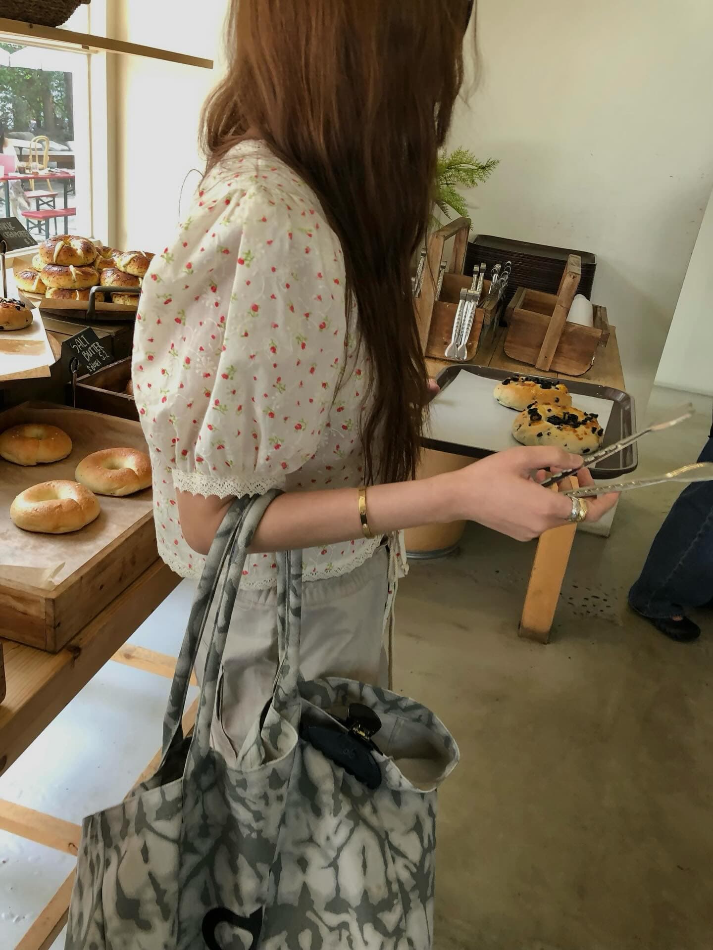 있음 선적 chic 다용도 작은 대중 패션 꽃무늬 셔츠 상세 이미지 29