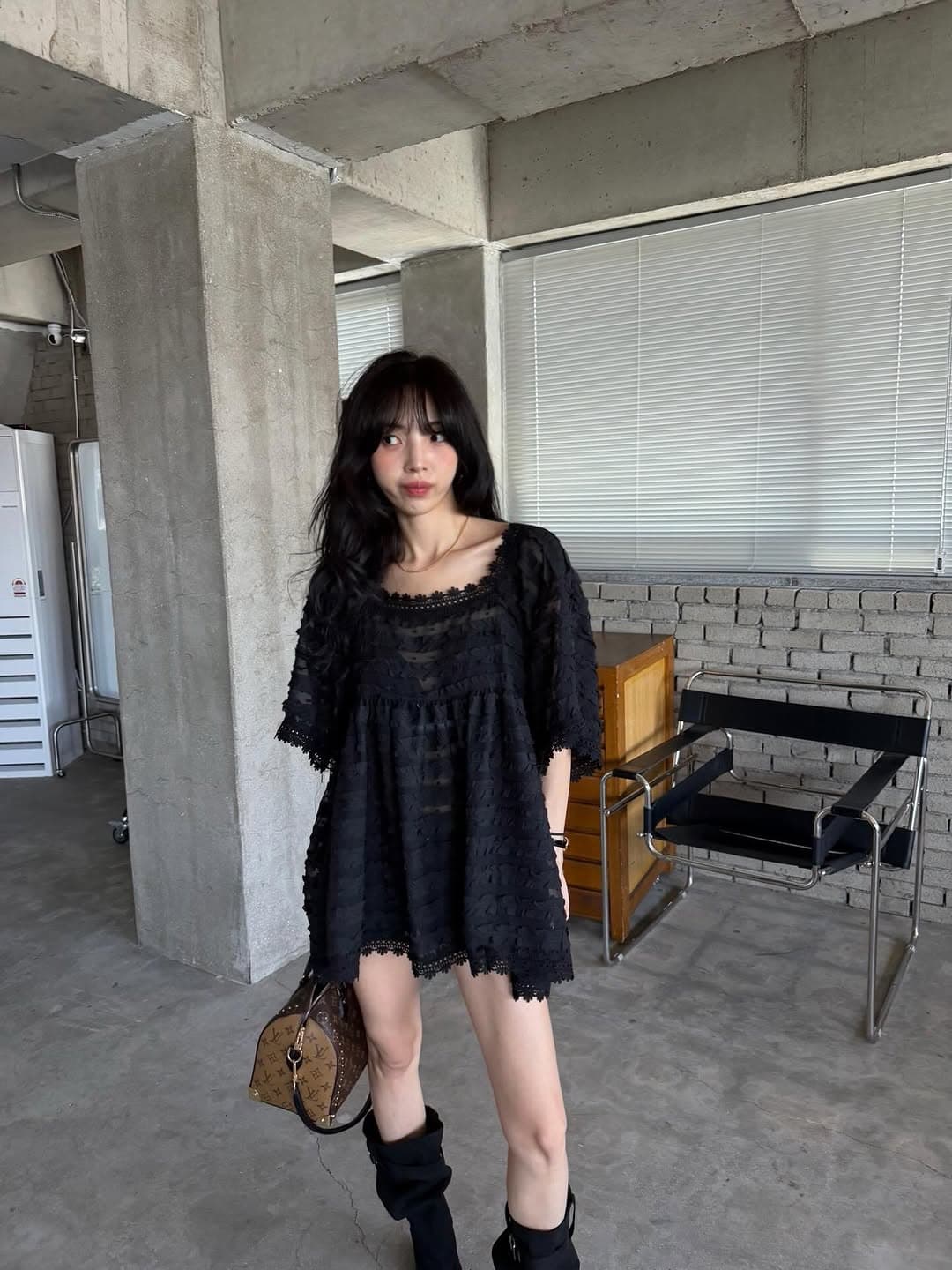 무거운 작업 쉬폰 레이스 레이스 반팔 맨위 색상 추가 상세 이미지 5