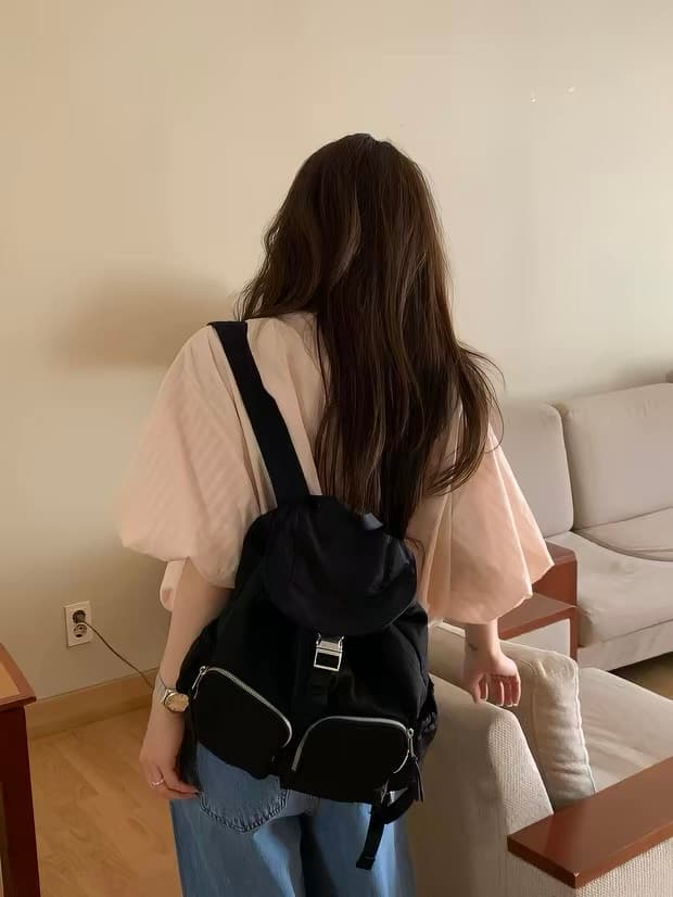 라운드 넥 자카드 꽃밭 반팔 맨위 싱글 줄 버튼 상세 이미지 10