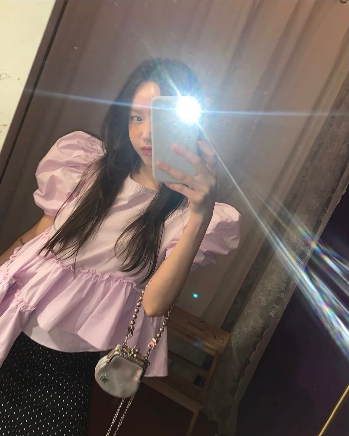 chic 다용도 작은 대중 불규칙 패션 셔츠 상세 이미지 1