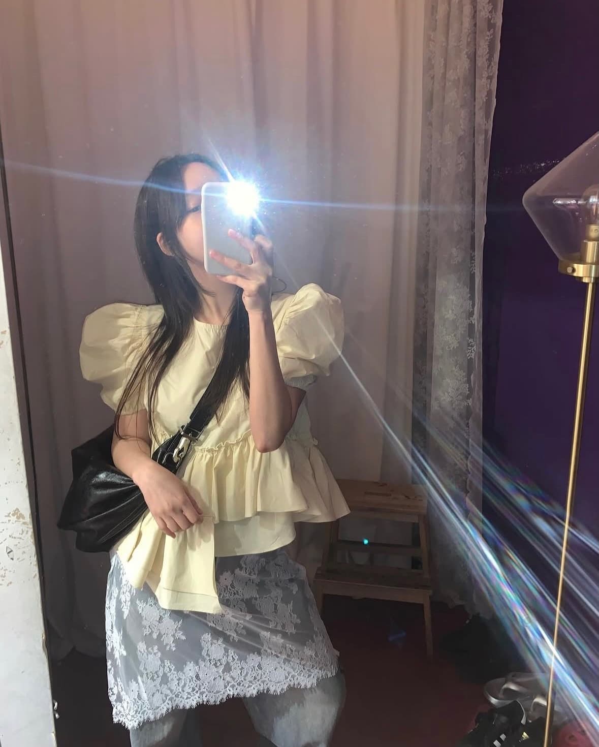 chic 다용도 작은 대중 불규칙 패션 셔츠 상세 이미지 16