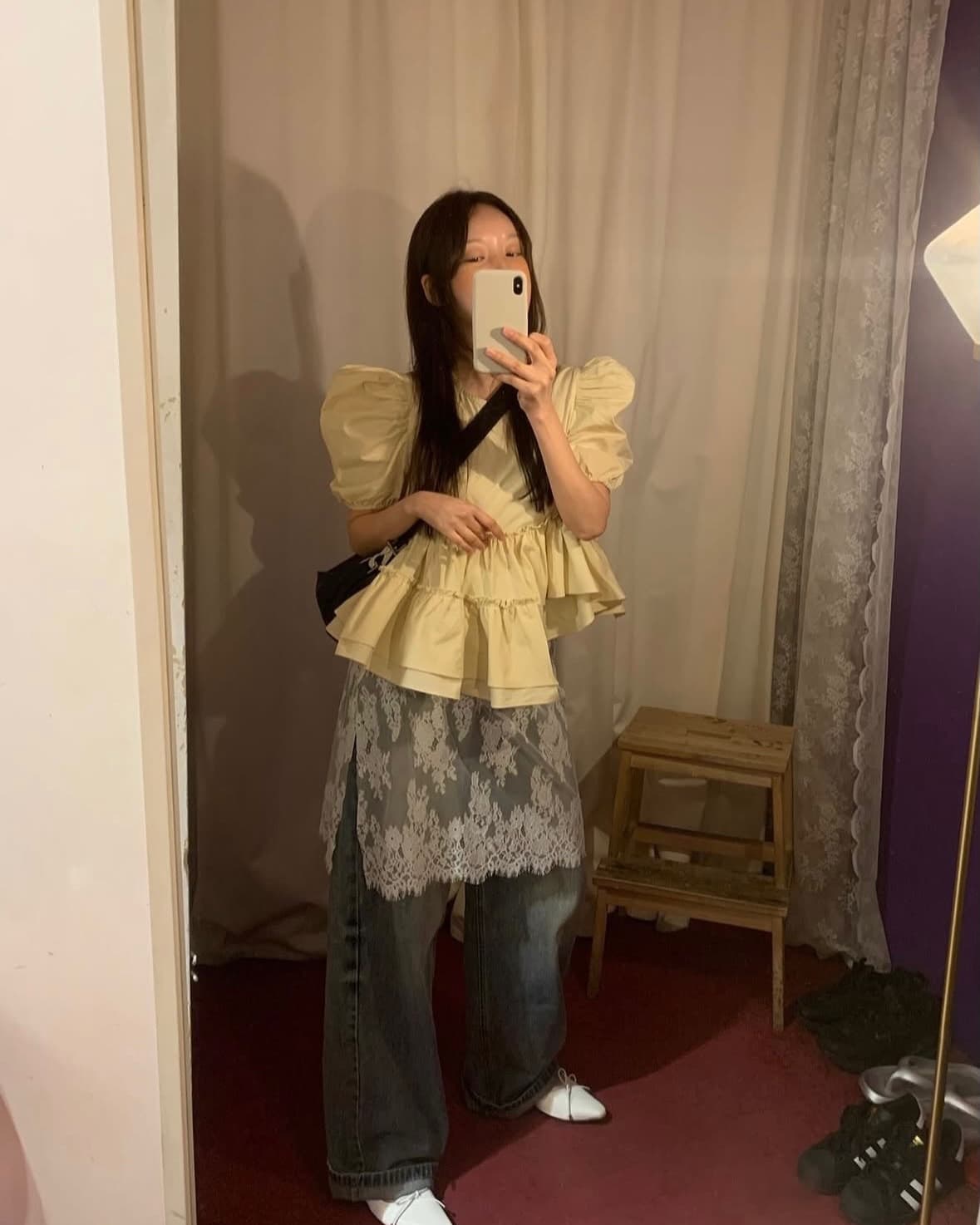 chic 다용도 작은 대중 불규칙 패션 셔츠 상세 이미지 17