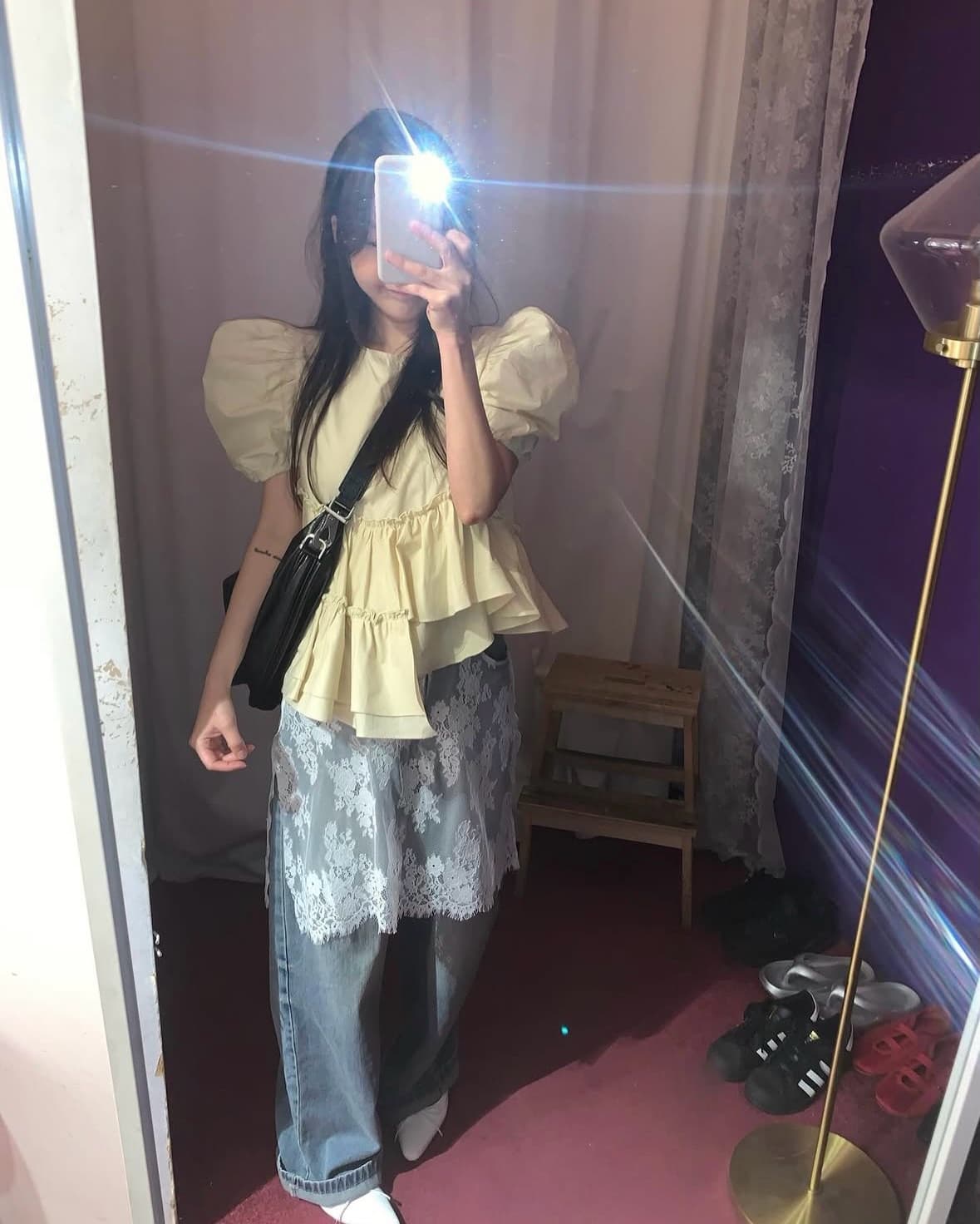 chic 다용도 작은 대중 불규칙 패션 셔츠 상세 이미지 19