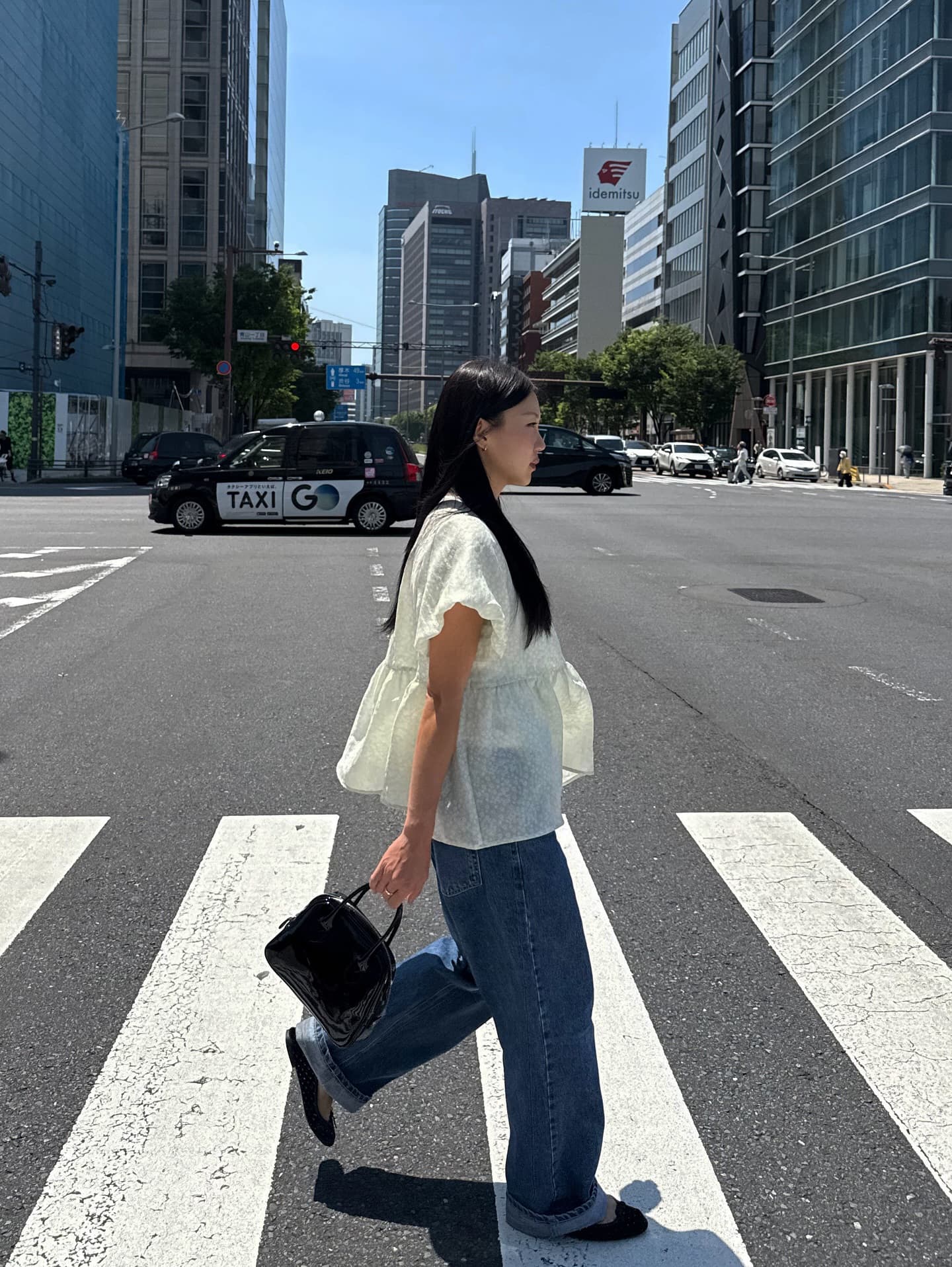 연령 감소 자카드 거품 소매 루즈핏 맨위 상세 이미지 5