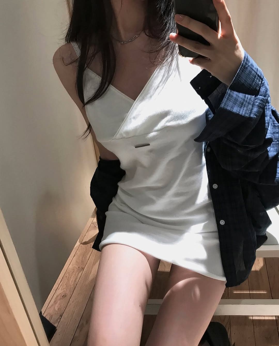 연령 감소 루즈핏 BF 바람 긴팔 셔츠 자외선 차단 싱글 줄 버튼 상세 이미지 4