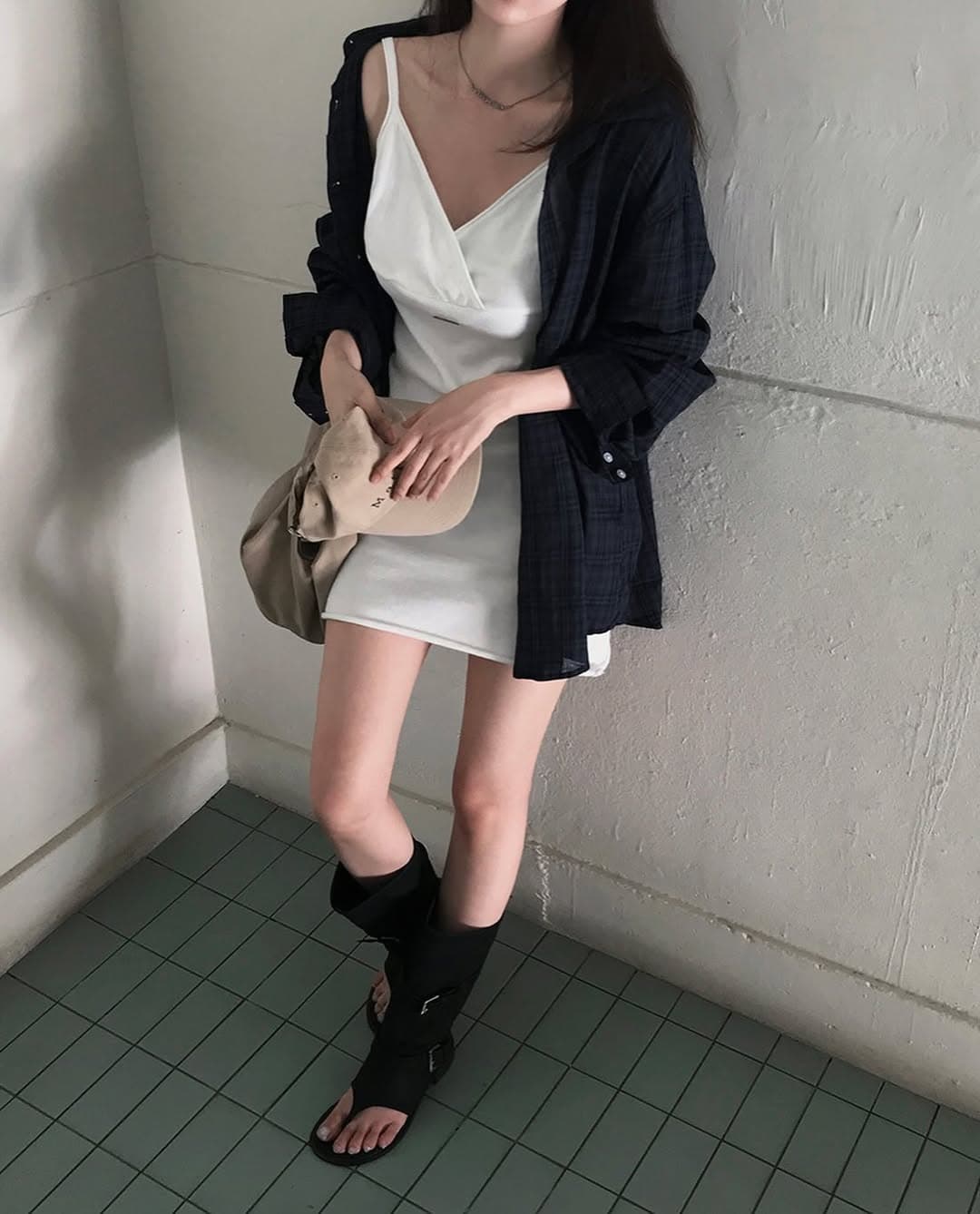 연령 감소 루즈핏 BF 바람 긴팔 셔츠 자외선 차단 싱글 줄 버튼 상세 이미지 5